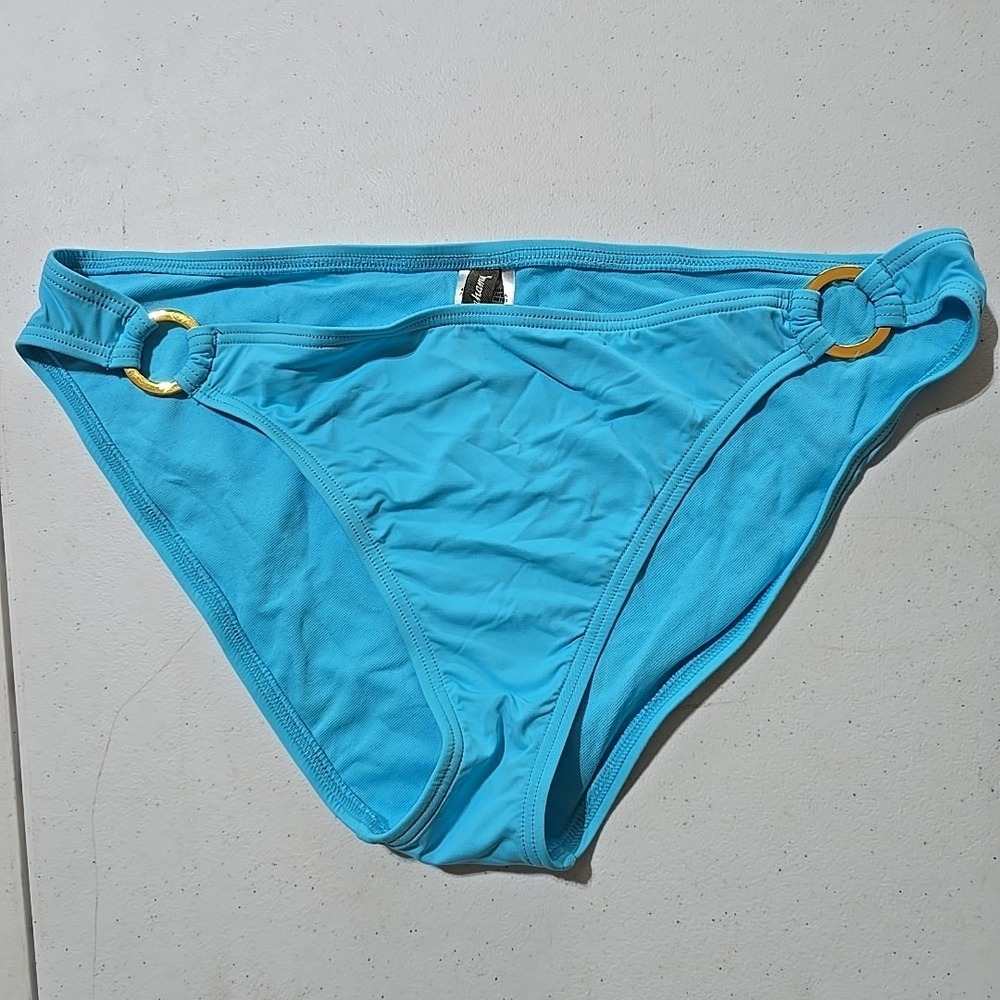 Tommy Bahama Women's Hipster Bikini Swim Bottoms Size L Large Aqua Blue